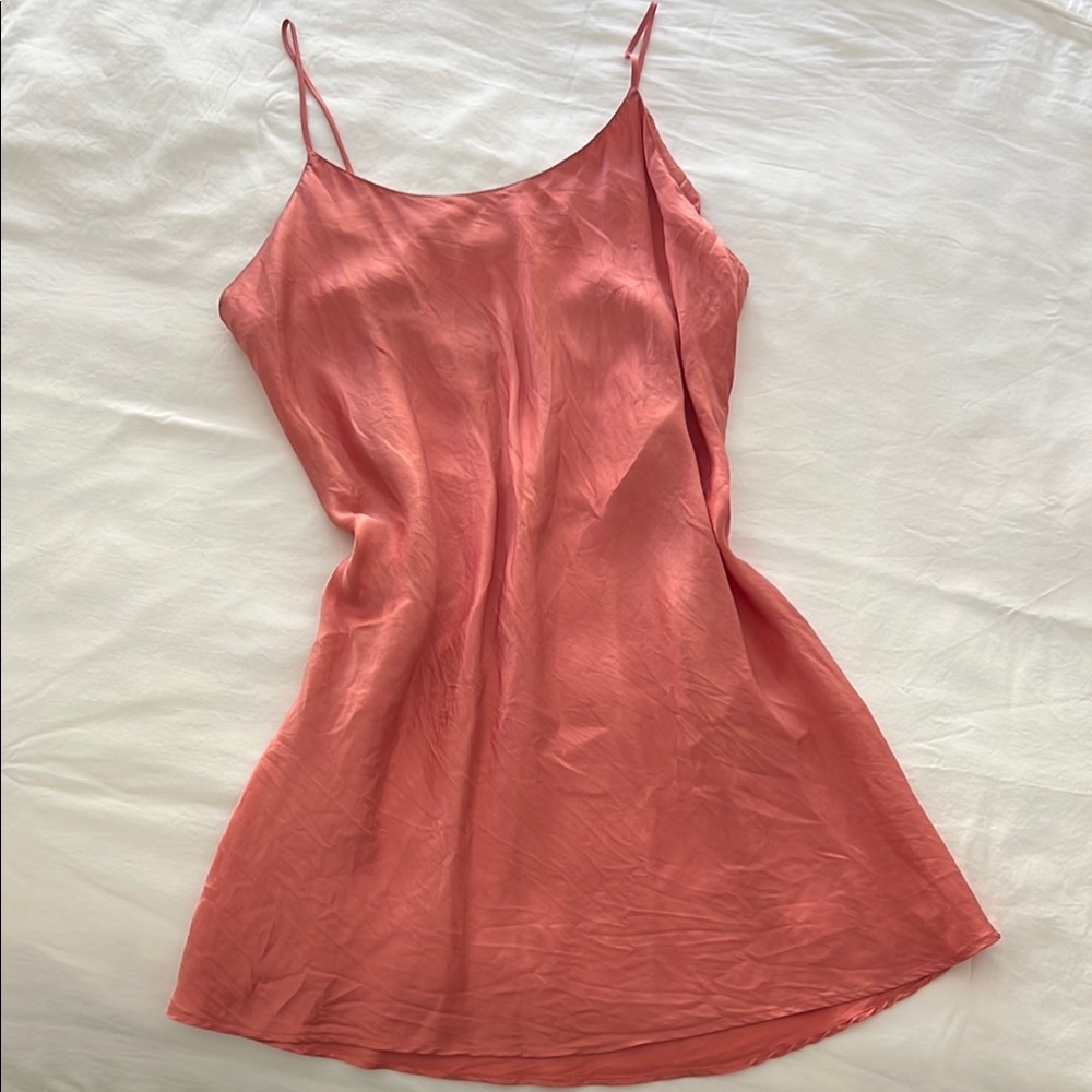 Morgan Taylor Silk Pink Slip Dress